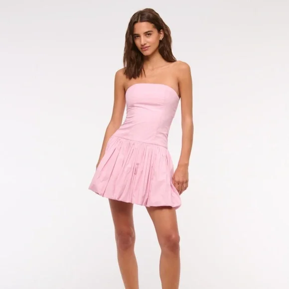 Abercrombie & Fitch Bubble Hem Mini Dress | Medium - Picture 2 of 4